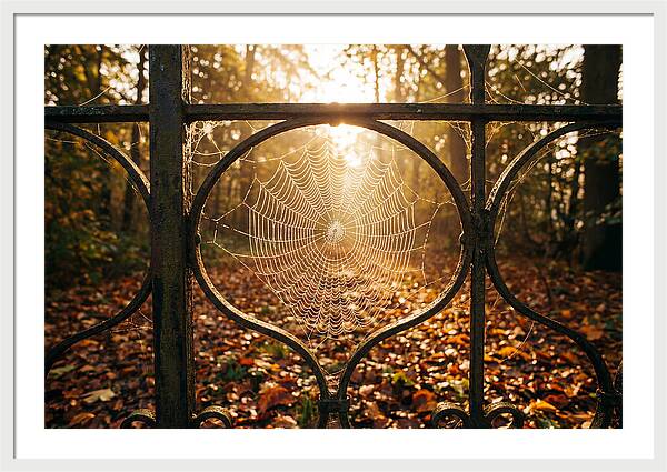 Autumn Dewy Cobwebs Glimmering