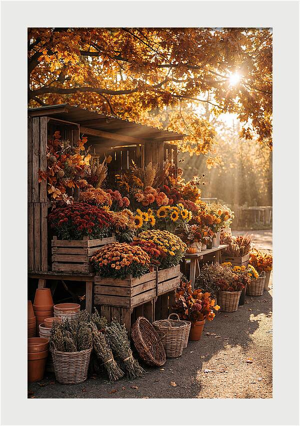 Autumn Flower Market Stall