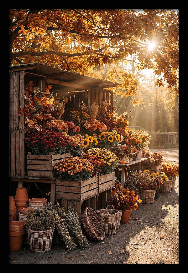 Autumn Flower Market Stall