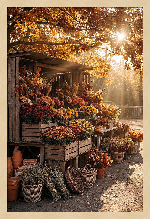Autumn Flower Market Stall