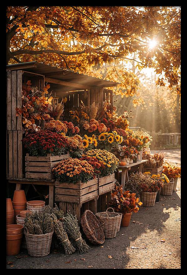 Autumn Flower Market Stall