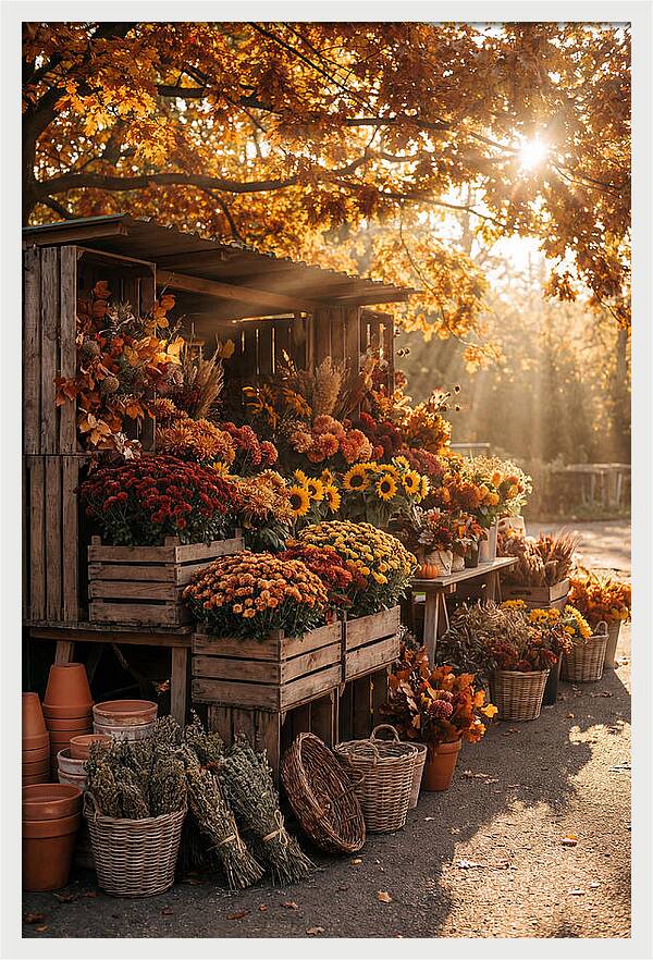 Autumn Flower Market Stall