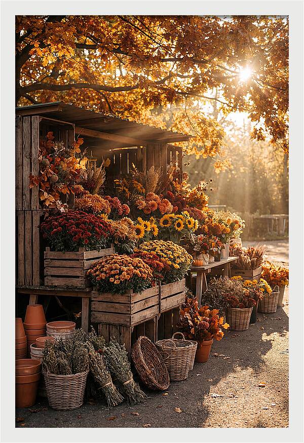 Autumn Flower Market Stall