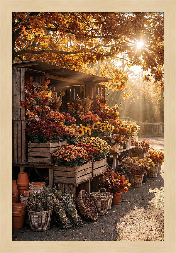 Autumn Flower Market Stall