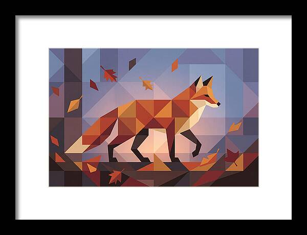 Autumn Fox Among Leaves