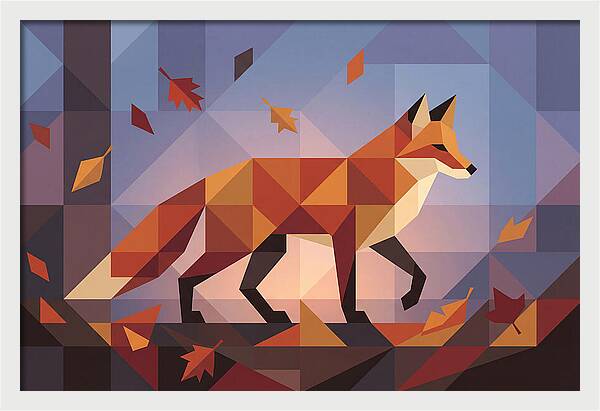 Autumn Fox Among Leaves