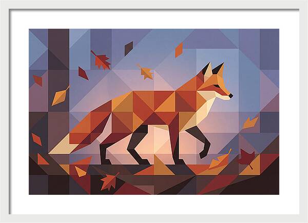 Autumn Fox Among Leaves