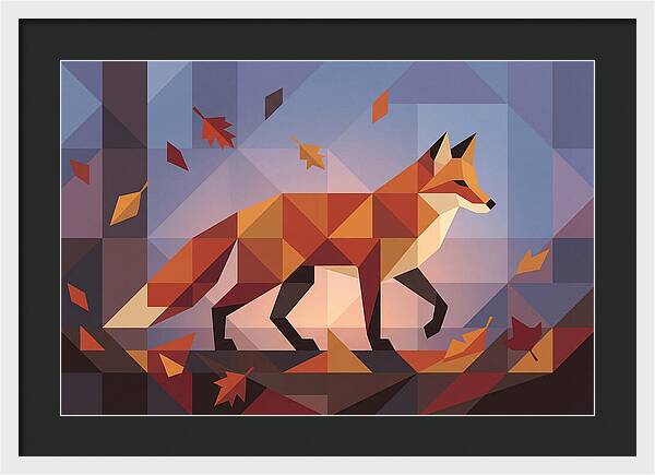 Autumn Fox Among Leaves