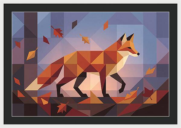 Autumn Fox Among Leaves