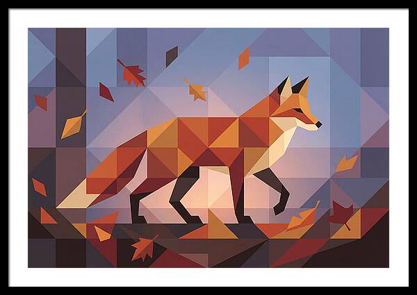 Autumn Fox Among Leaves