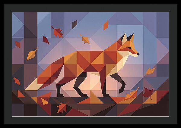 Autumn Fox Among Leaves