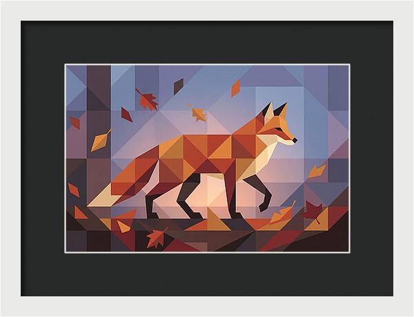Autumn Fox Among Leaves
