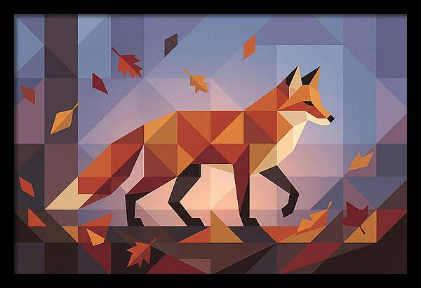 Autumn Fox Among Leaves