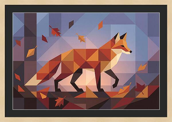 Autumn Fox Among Leaves