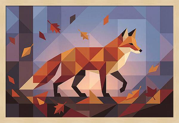 Autumn Fox Among Leaves