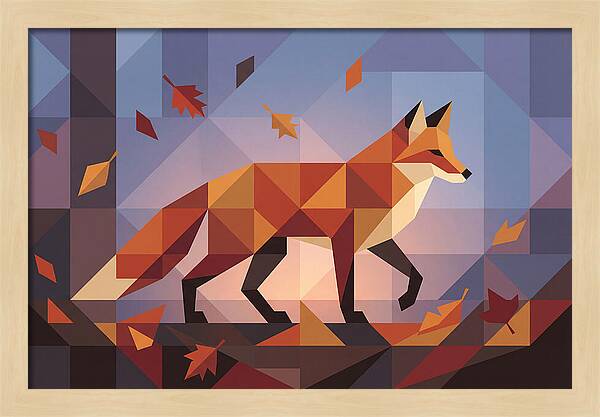 Autumn Fox Among Leaves