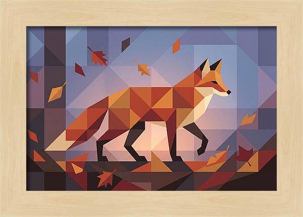 Autumn Fox Among Leaves