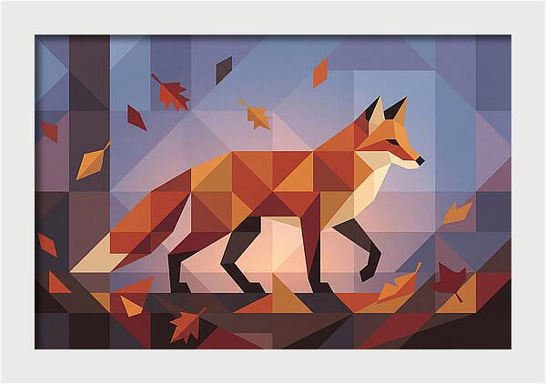 Autumn Fox Among Leaves