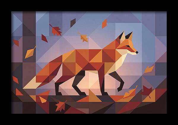 Autumn Fox Among Leaves