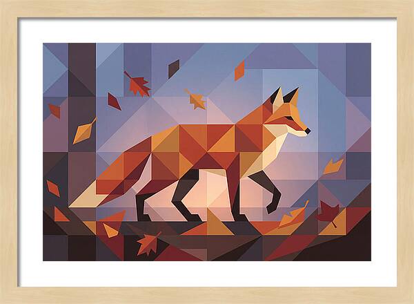 Autumn Fox Among Leaves