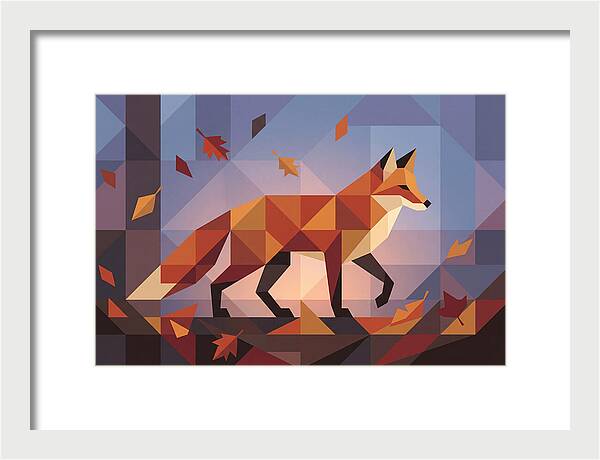 Autumn Fox Among Leaves