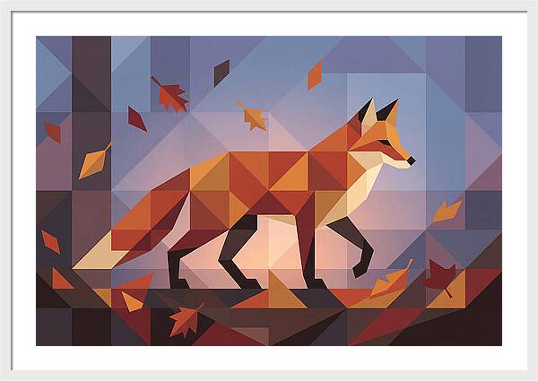 Autumn Fox Among Leaves