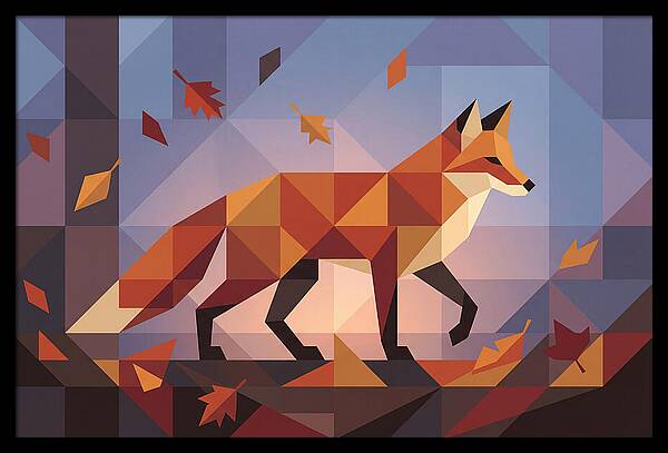 Autumn Fox Among Leaves