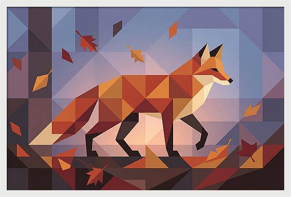 Autumn Fox Among Leaves