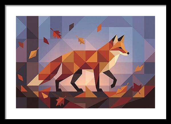 Autumn Fox Among Leaves