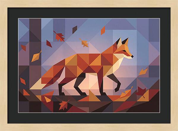 Autumn Fox Among Leaves
