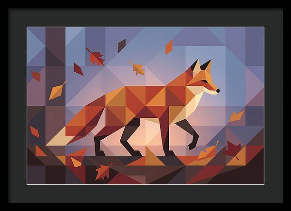 Autumn Fox Among Leaves