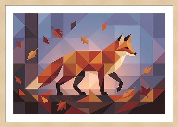 Autumn Fox Among Leaves