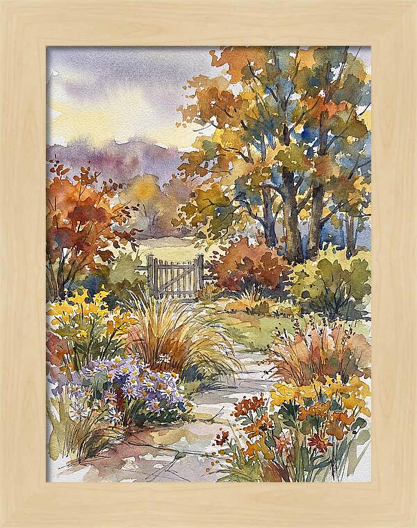 Autumn Garden Pathway