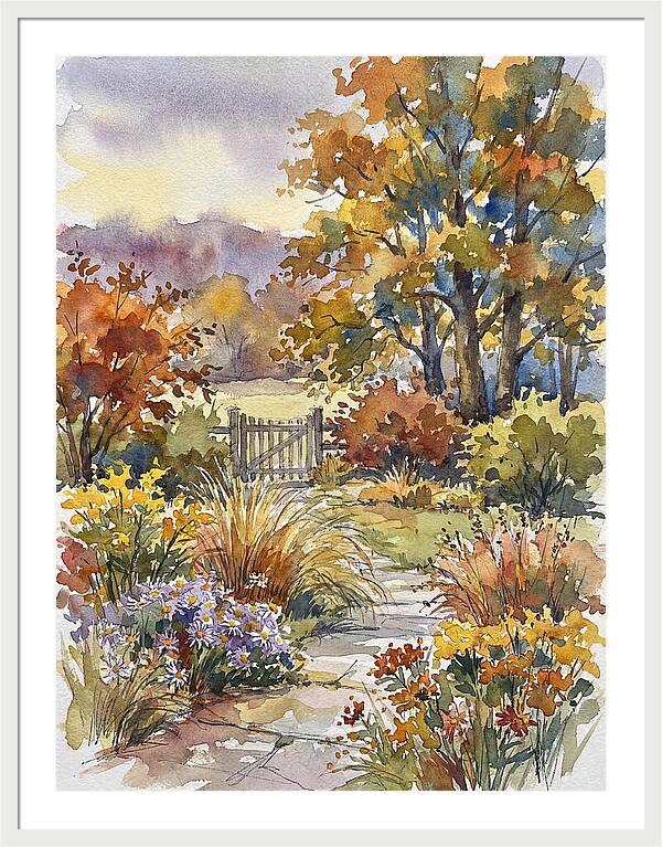 Autumn Garden Pathway