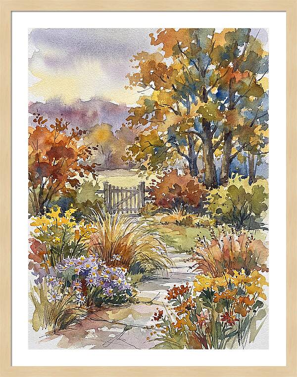 Autumn Garden Pathway