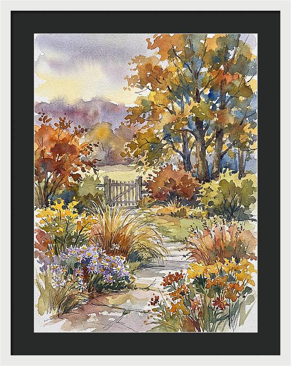 Autumn Garden Pathway
