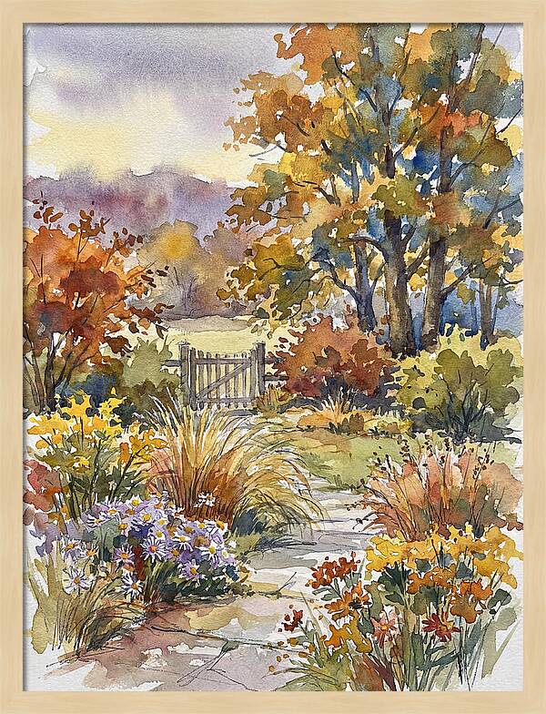 Autumn Garden Pathway