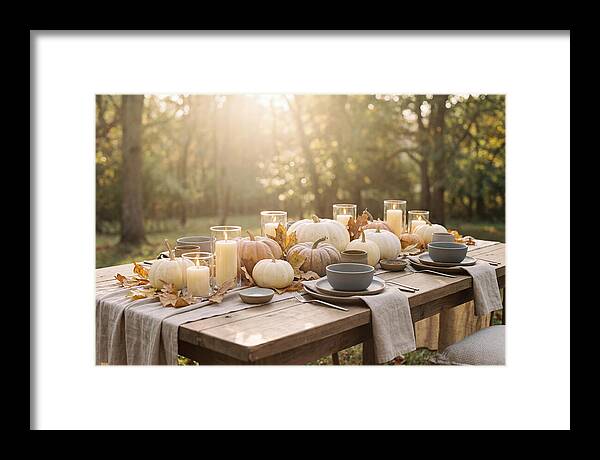 Autumn Gathering With Pumpkins