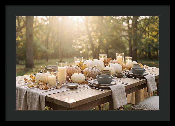 Autumn Gathering With Pumpkins