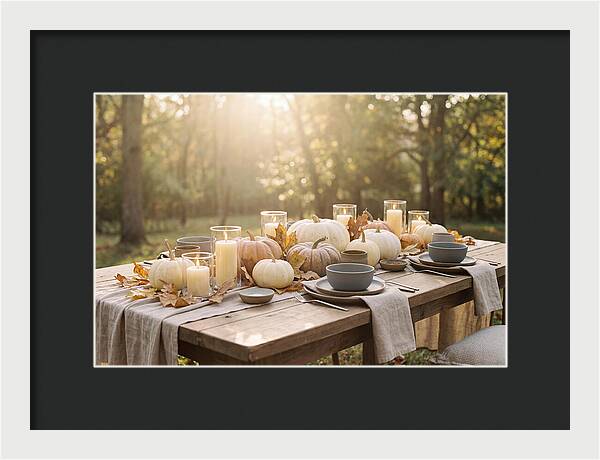 Autumn Gathering With Pumpkins
