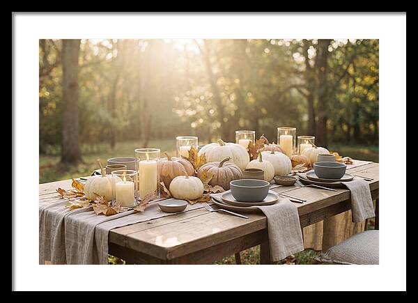 Autumn Gathering With Pumpkins