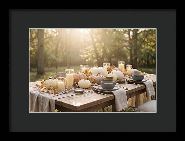 Autumn Gathering With Pumpkins