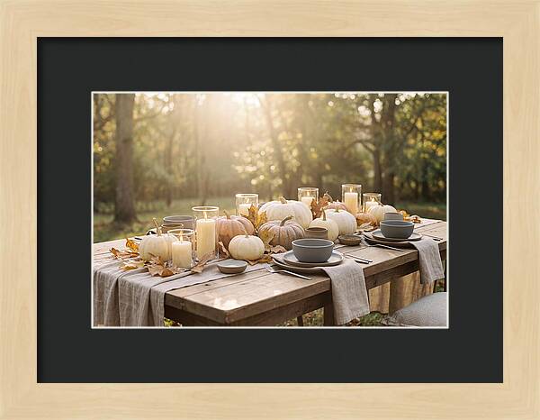 Autumn Gathering With Pumpkins