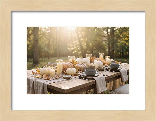Autumn Gathering With Pumpkins