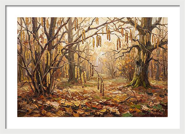 Autumn Hazel Nut Catkins