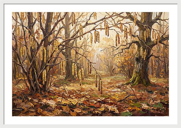 Autumn Hazel Nut Catkins