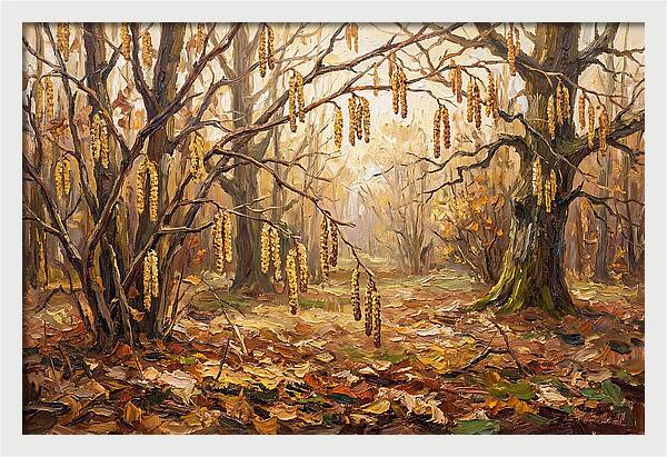 Autumn Hazel Nut Catkins