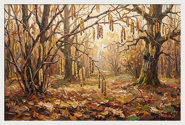 Autumn Hazel Nut Catkins