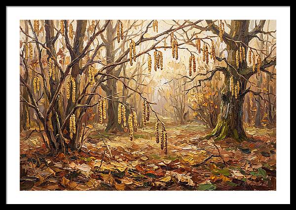 Autumn Hazel Nut Catkins