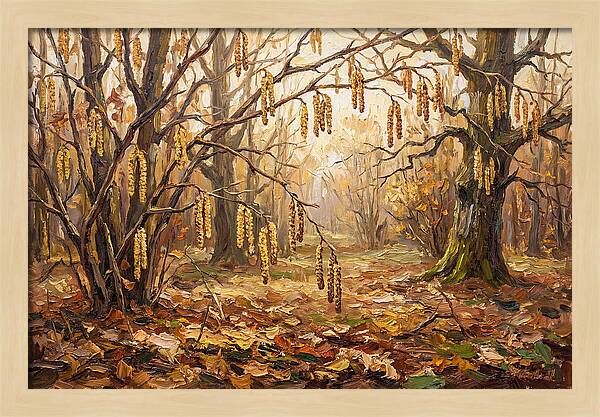 Autumn Hazel Nut Catkins